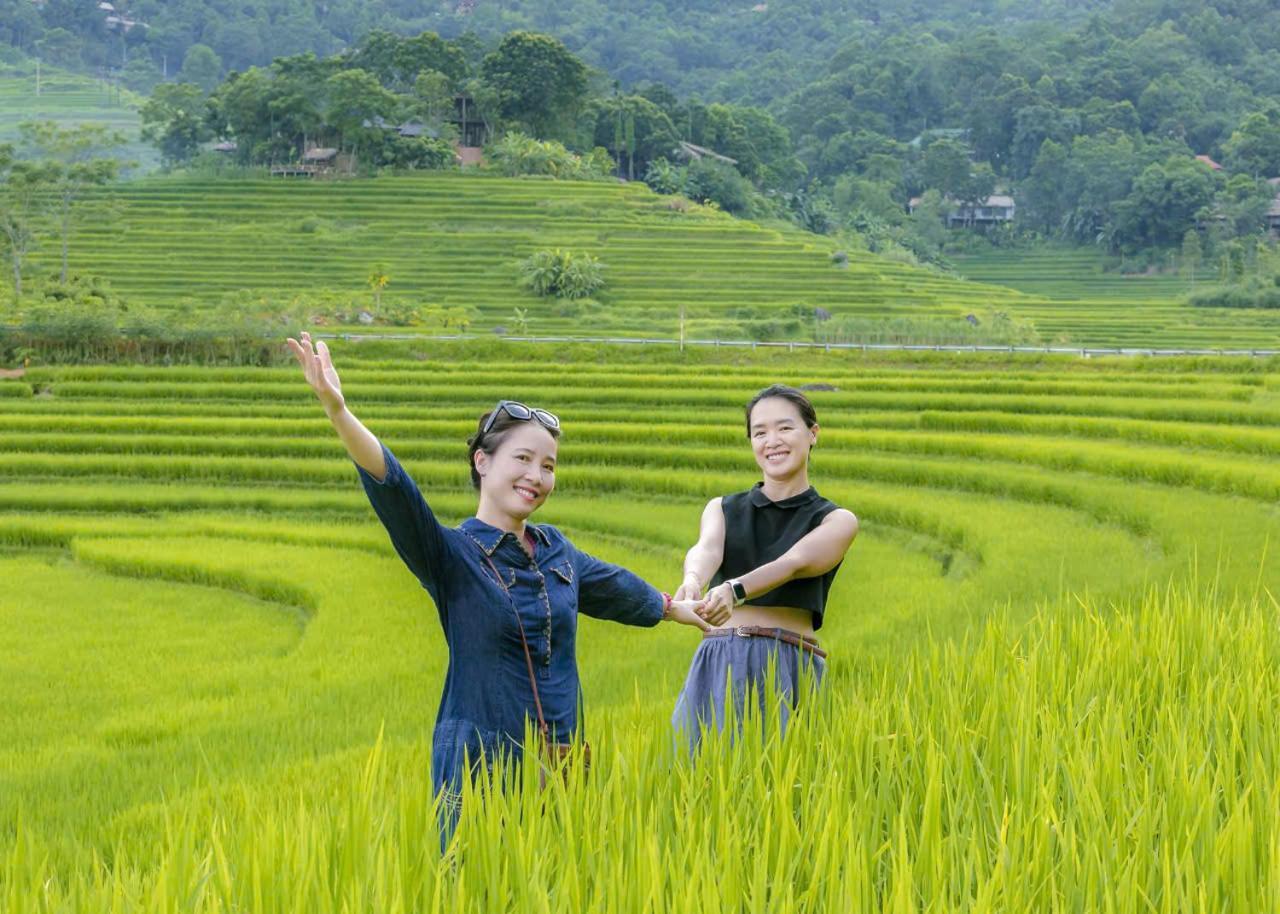 Puluong Bamboo Villa Huong Ba Thuoc Dış mekan fotoğraf